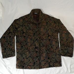 C.M.C. Womens Floral Poly/Rayon Fall Jacket Large